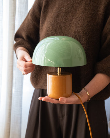 Table Lamp Mushy Iron Green/Rust - Things I Like Things I Love