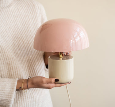 Table Lamp Mushy Iron Pink/Light Green - Things I Like Things I Love