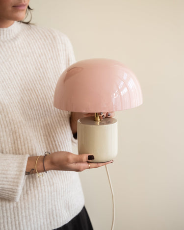 Table Lamp Mushy Iron Pink/Light Green - Things I Like Things I Love