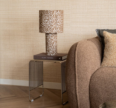 Table Lamp Pia Pattern Brown - Things I Like Things I Love