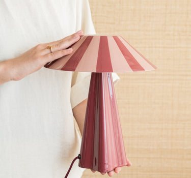 Table Lamp Striped Pink - Things I Like Things I Love