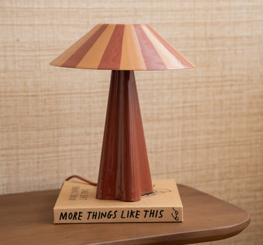 Table Lamp Striped Red - Things I Like Things I Love