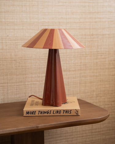 Table Lamp Striped Red - Things I Like Things I Love