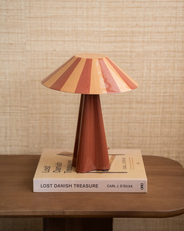 Table Lamp Striped Red - Things I Like Things I Love