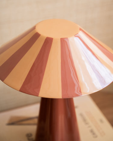 Table Lamp Striped Red - Things I Like Things I Love