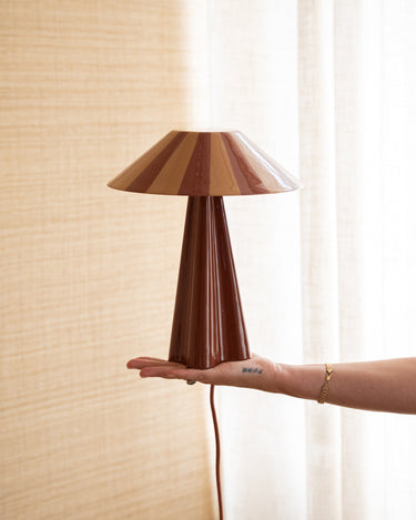 Table Lamp Striped Red - Things I Like Things I Love