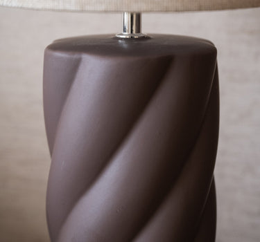 Table Lamp Swirl Brown - Medium - Things I Like Things I Love