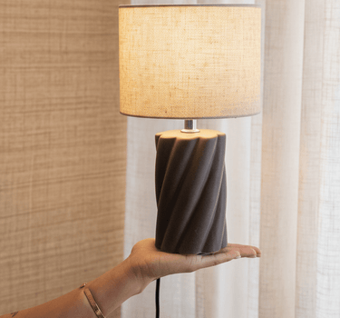 Table Lamp Swirl Brown - Small - Things I Like Things I Love