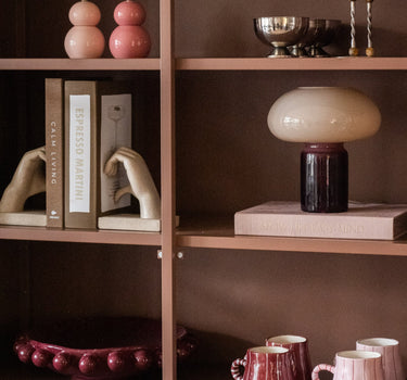 Tafellamp Paddenstoel Glas Roze / Aubergine - Things I Like Things I Love