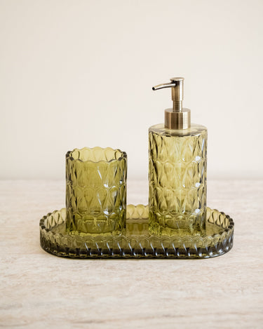 Tandenborstelhouder Pear Glas Groen - Things I Like Things I Love