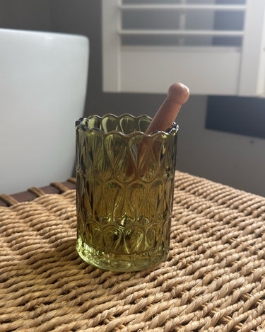 Tandenborstelhouder Pear Glas Groen - Things I Like Things I Love