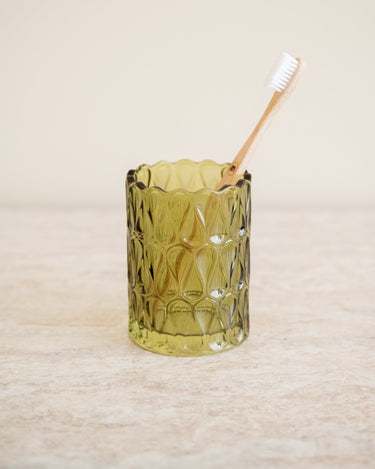 Tandenborstelhouder Pear Glas Groen - Things I Like Things I Love