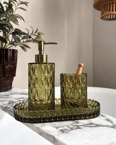 Tandenborstelhouder Pear Glas Groen - Things I Like Things I Love
