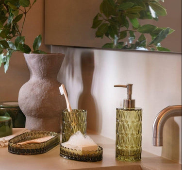 Tandenborstelhouder Pear Glas Groen - Things I Like Things I Love