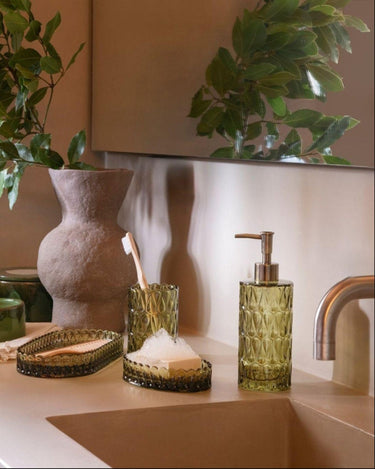 Tandenborstelhouder Pear Glas Groen - Things I Like Things I Love