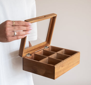 Tea Box Acacia Wood - Things I Like Things I Love