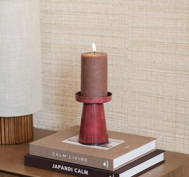 Tealight Holder Metal Burgundy - Things I Like Things I Love