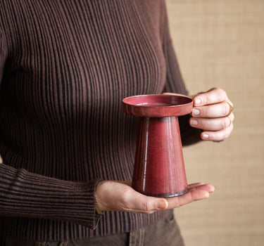 Tealight Holder Metal Burgundy - Things I Like Things I Love