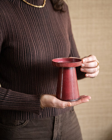 Tealight Holder Metal Burgundy - Things I Like Things I Love