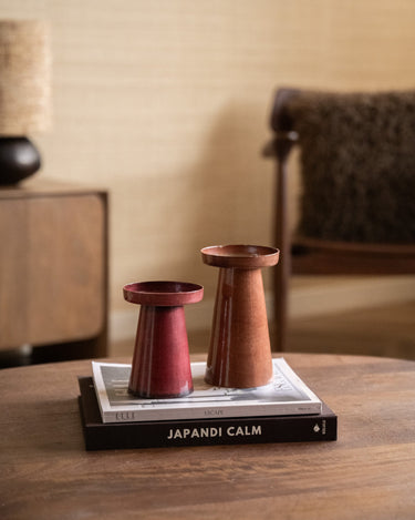 Tealight Holder Metal Burgundy - Things I Like Things I Love