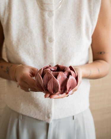Tealight Holder Petals Burgundy - Things I Like Things I Love