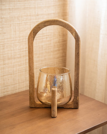 Tealight Holder Ravi Wood - Things I Like Things I Love