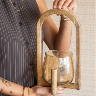 Tealight Holder Ravi Wood - Things I Like Things I Love