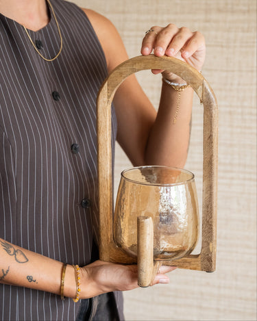 Tealight Holder Ravi Wood - Things I Like Things I Love