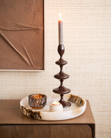 Tealight Holder Travertine Natural - Things I Like Things I Love