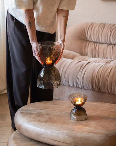 Tealight Holder / Vase Diabolo Glass - Small/Medium - Things I Like Things I Love