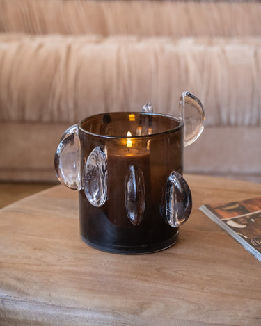 Tealight Holder / Vase Steggy Smoked Glass - Things I Like Things I Love