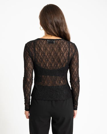 Tessy O - Neck Lace Top Black - Things I Like Things I Love