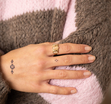 Three Rose Quartz Ring Gold - Things I Like Things I Love