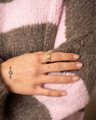 Three Rose Quartz Ring Gold - Things I Like Things I Love