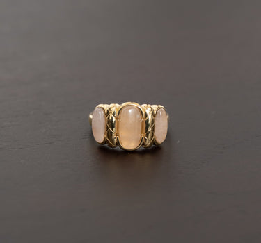 Three Rose Quartz Ring Gold - Things I Like Things I Love