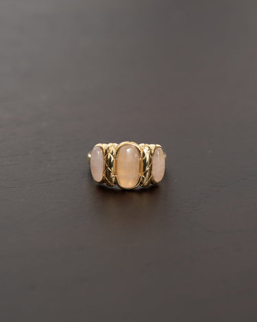 Three Rose Quartz Ring Gold - Things I Like Things I Love