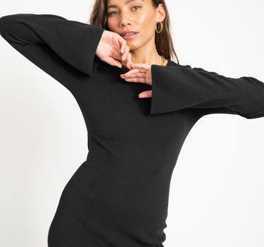 Tiffany Knit Dress Black - Things I Like Things I Love