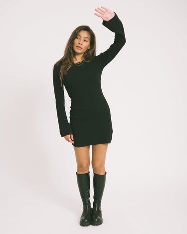Tiffany Knit Dress Black - Things I Like Things I Love