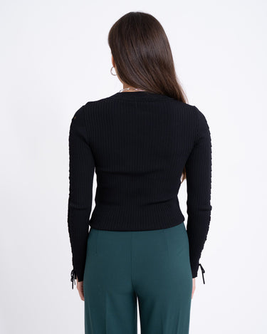 Tikka Tie Knit Pullover Black - Things I Like Things I Love