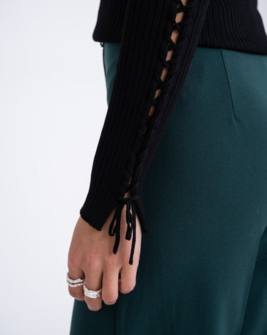 Tikka Tie Knit Pullover Black - Things I Like Things I Love