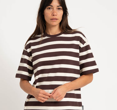 TILTIL Thick Striped Luc Tee Brown