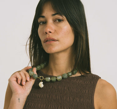 TILTIL Necklace Bead Shell Green