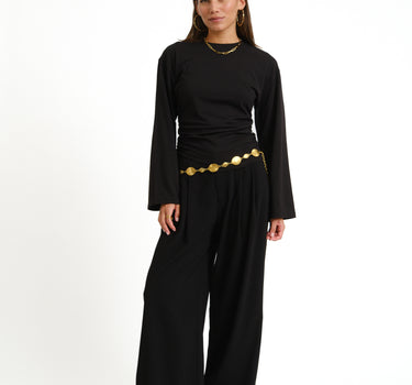 TILTIL Pleated Tammy Longsleeve Black