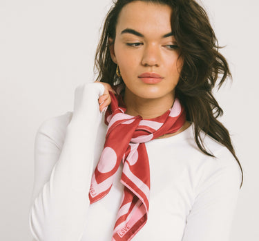 TILTIL Satin Scarf Dots Pink