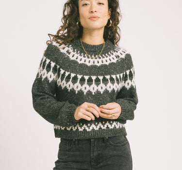 Tillie O - Neck Knit Medium Grey Melange - Things I Like Things I Love