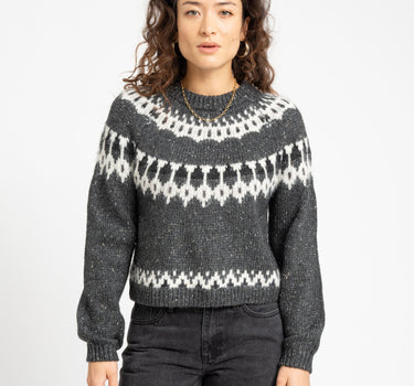 Tillie O - Neck Knit Medium Grey Melange - Things I Like Things I Love