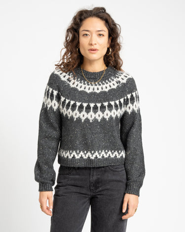 Tillie O - Neck Knit Medium Grey Melange - Things I Like Things I Love