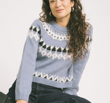 Tillie O - Neck Knit Stonewash - Things I Like Things I Love