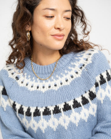 Tillie O - Neck Knit Stonewash - Things I Like Things I Love