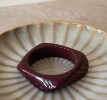 TILTIL Acrylic Squary Bangle Bordeaux - Things I Like Things I Love